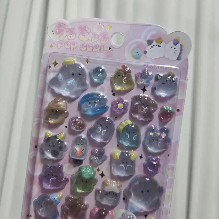 [BUNJANG] Vintage Uruuru Ghost Sticker - Retro Cartoon Character Goods / 빈티지 토이 인형 고전 만화 피규어 캐릭터 굿즈 우루우루 유령 스티커
