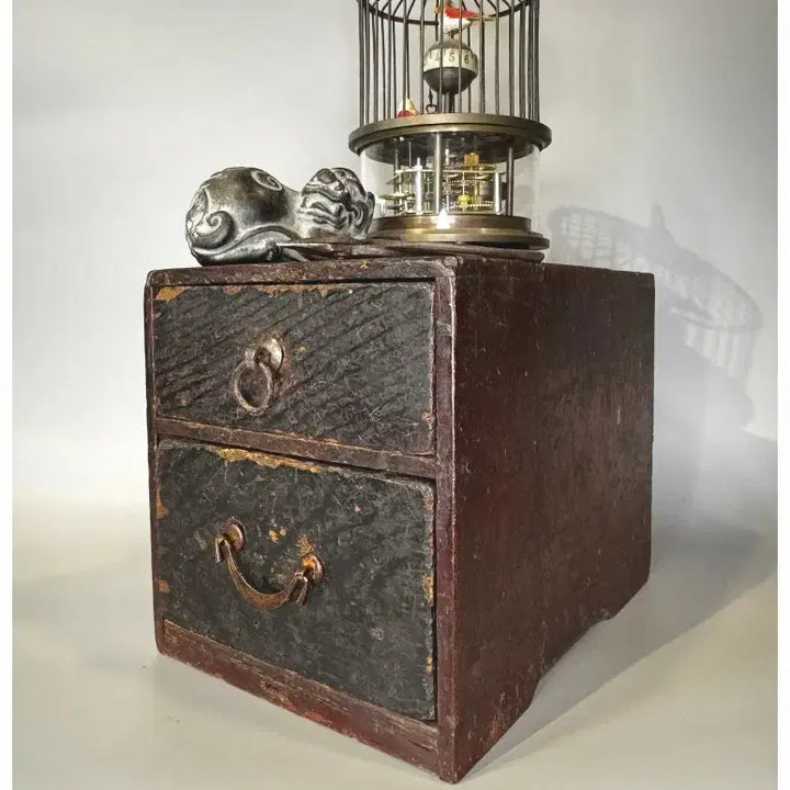 [BUNJANG] Vintage Korean 2-Tier Drawer Box, Early 1900s / 옛날 서랍 소품 함
