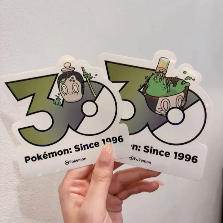 [BUNJANG] Chadest Green Tea Pokémon 30th Anniversary Stickers Hologram Set / 차데스 그우린차 포켓몬 30주년 스티커