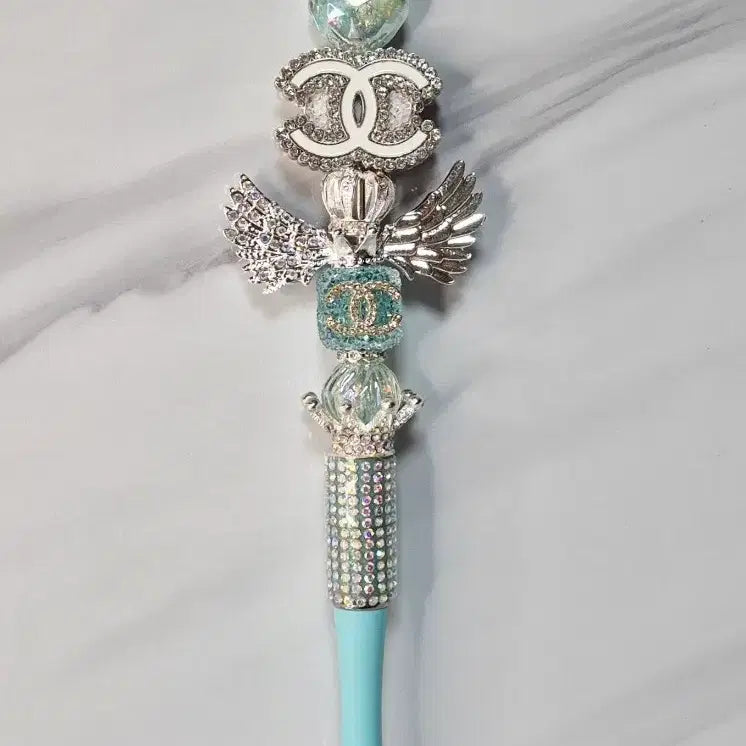[BUNJANG] Bling Cubic Custom Ballpoint Pen - Mint Silver / 블링 큐빅 커스텀 볼펜 / 민트 실버