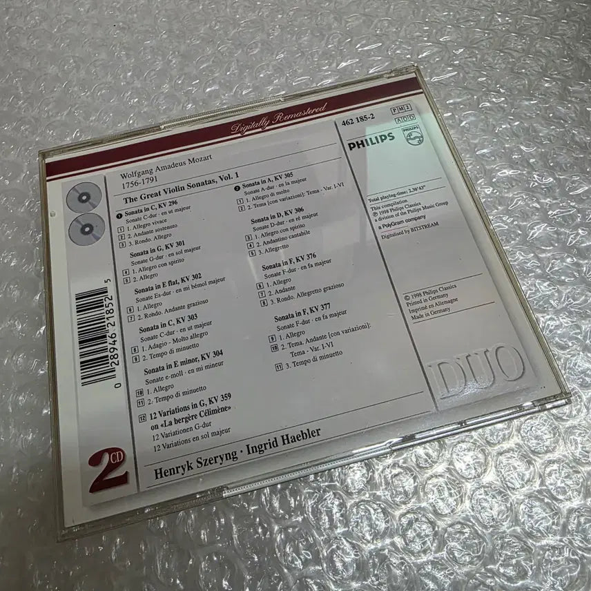 [BUNJANG] Wolfgang Amadeus Mozart: The Great Violin Sonatas, Vol. 1 (2CD) / Mozart : The Great Violin Sonatas 2CD