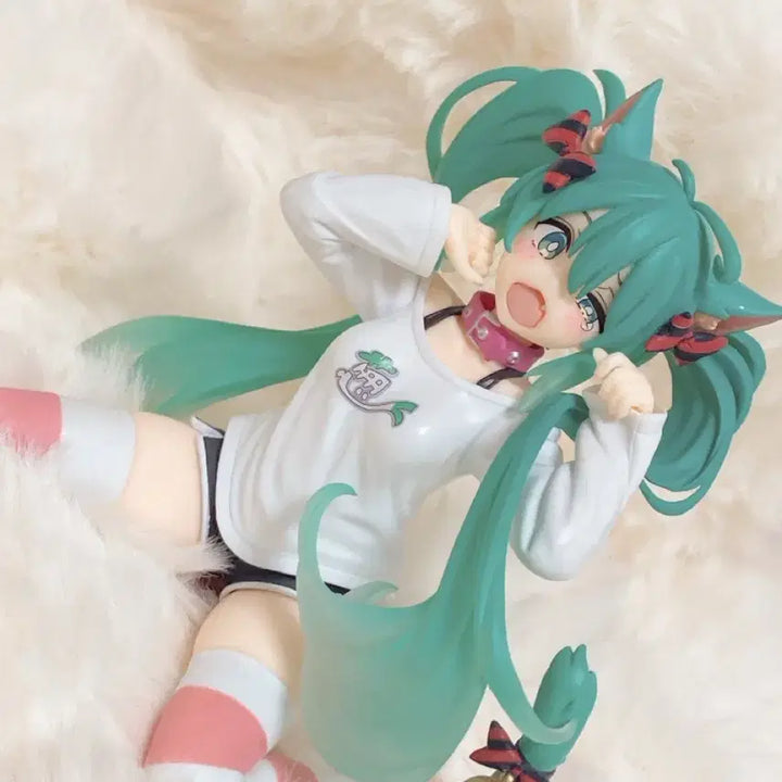 [BUNJANG] Taito Hatsune Miku Cute Nekomimi Shirt Figure / 하츠네 미쿠 타이토 데스크탑 큐트 네코미미 셔츠 피규어 판매합니다!