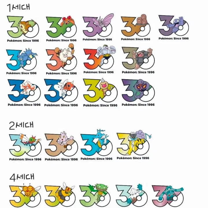 [BUNJANG] Pokemon 30th Anniversary Logo Sticker Exchange / 교환)) 포켓몬 30주년 로고스티커 교환
