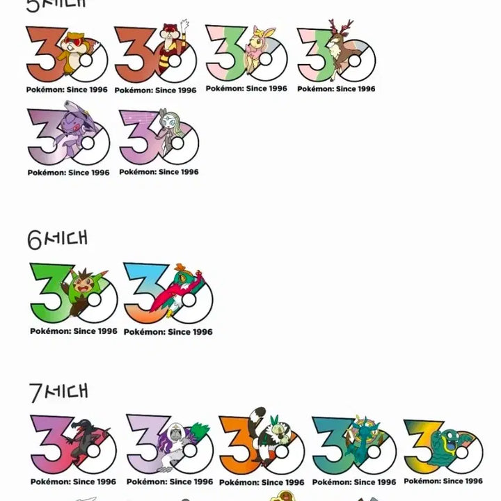 [BUNJANG] Pokemon 30th Anniversary Logo Sticker Exchange / 교환)) 포켓몬 30주년 로고스티커 교환