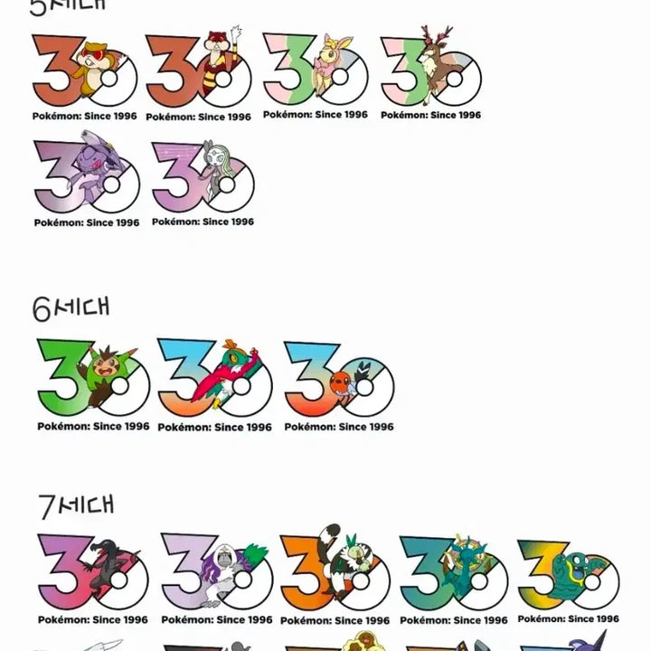 [BUNJANG] Pokemon 30th Anniversary Logo Sticker Exchange / 교환)) 포켓몬 30주년 로고스티커 교환