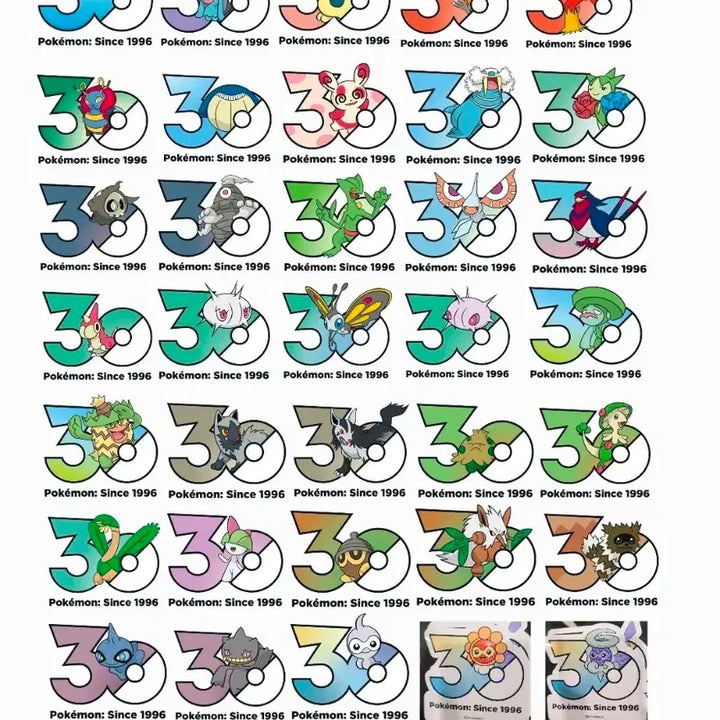 [BUNJANG] Pokemon 30th Anniversary Logo Sticker Exchange / 교환)) 포켓몬 30주년 로고스티커 교환