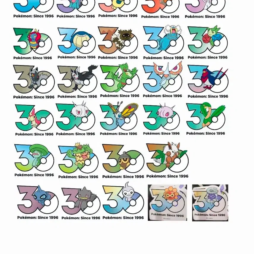 [BUNJANG] Pokemon 30th Anniversary Logo Sticker Exchange / 교환)) 포켓몬 30주년 로고스티커 교환