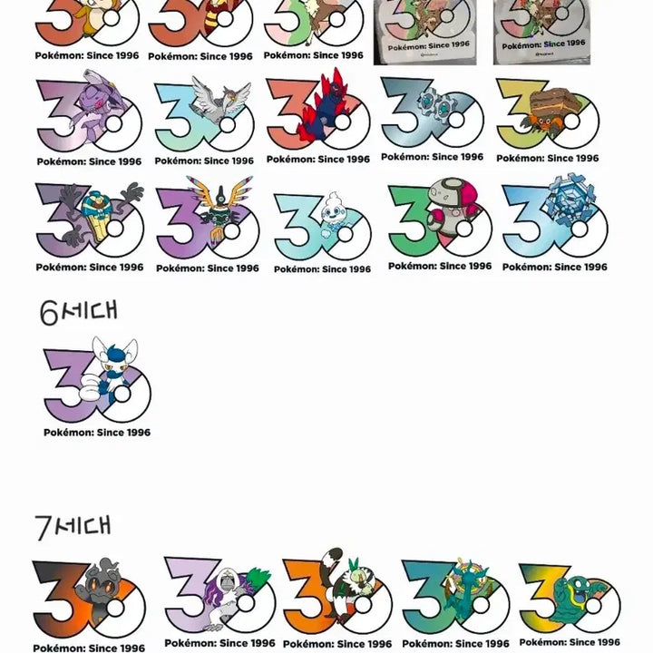 [BUNJANG] Pokemon 30th Anniversary Logo Sticker Exchange / 교환)) 포켓몬 30주년 로고스티커 교환