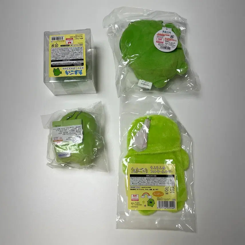 [BUNJANG] Tamagotchi Kuchipatchi Squishy Wallet Pouch Plush Doll Mascot Bundle Set / 일괄) 다마고치 구치파치 주댕치 스퀴시 지갑 파우치 누이 인형 마스코트
