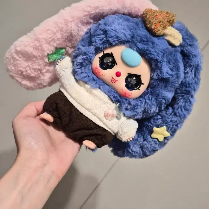 [BUNJANG] Babys3 Half Half Rabbit Plush Keychain / 베이비쓰리 반반토끼 인형 키링