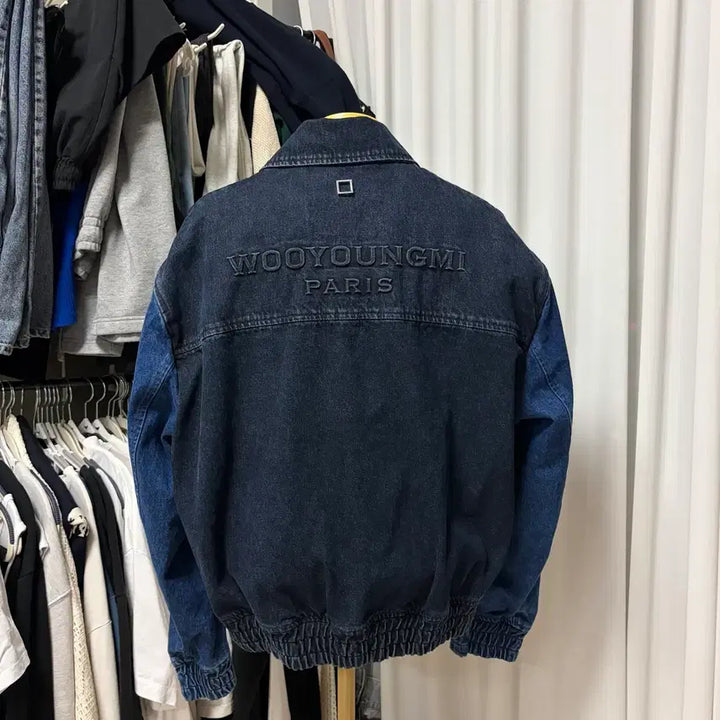 [BUNJANG] WooYoungmi Denim Varsity Jacket / {새상품급/48}우영미 데님 바시티 자켓