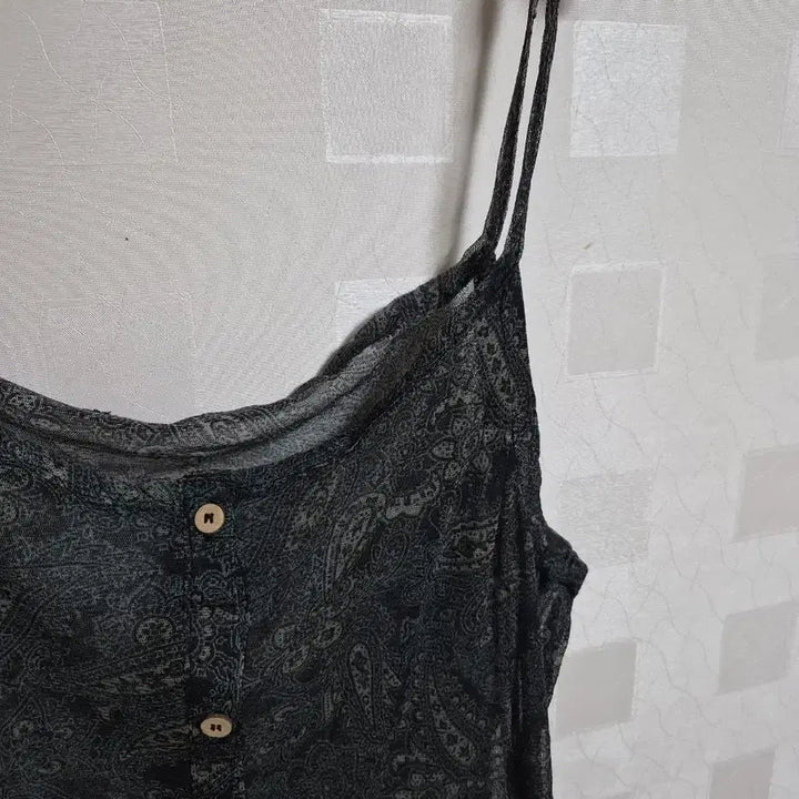[BUNJANG] Vintage Mori Girl Bohemian Paisley Sleeveless Strap Mini Dress / 빈티지 모리걸 하구미 보헤미안 페이즐리 바선생 나시 끈 원피스