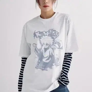 [BUNJANG] SPAO Hunter x Hunter Killua Short Sleeve T-Shirt L / 번장 최저가 스파오 헌터헌터 키르아 반팔 티셔츠 L