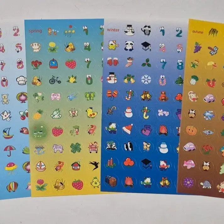 [BUNJANG] Four Seasons Scrapbooking Sticker Set / 고전 봄,여름,가을,겨울 다꾸 스티커