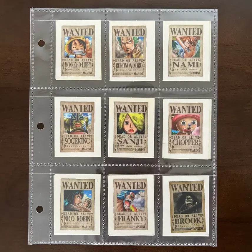 [BUNJANG] Shany One Piece Wanted Poster Sticker Set (9 Types) / 샤니 원피스 띠부씰 밀짚모자 해적단 수배서 9종