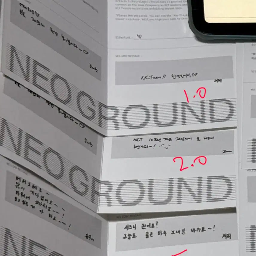 [BUNJANG] NCT 2026 Neo Ground Signing Contract Photocards (Haechan, Jeno) / [해찬제노] 네오 그라운드 입단 계약서 NCT 2026 팝업