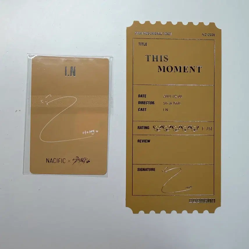 [BUNJANG] Stray Kids I.N. Nesiic 8th Edition Photocard + Ticket / 스트레이키즈 네시픽 8차 아이엔 포카+티켓