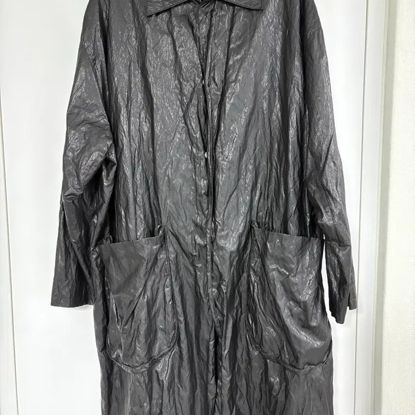 [BUNJANG] LCBX Metallic Eco Leather Coat / lcbx 메탈릭 에코 레더 코트