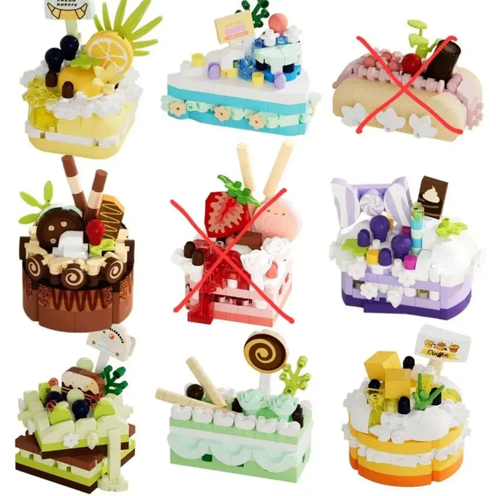 [BUNJANG] Dessert Cake Nano Block Set / 디저트 케이크 나노 블럭 7종 일괄