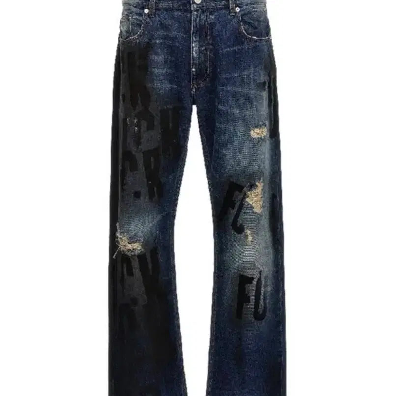 [BUNJANG] Alyx Graphic Detail Denim Pants Size S / 알릭스 그래픽 디스 데님 팬츠 S 1회착