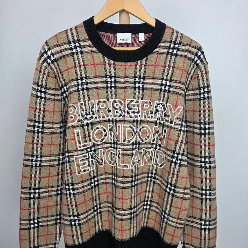 [BUNJANG] Burberry London Jacquard Knit Sweater M / 정품] 버버리 런던 자카드 니트 스웨터  M/ 실착 1회