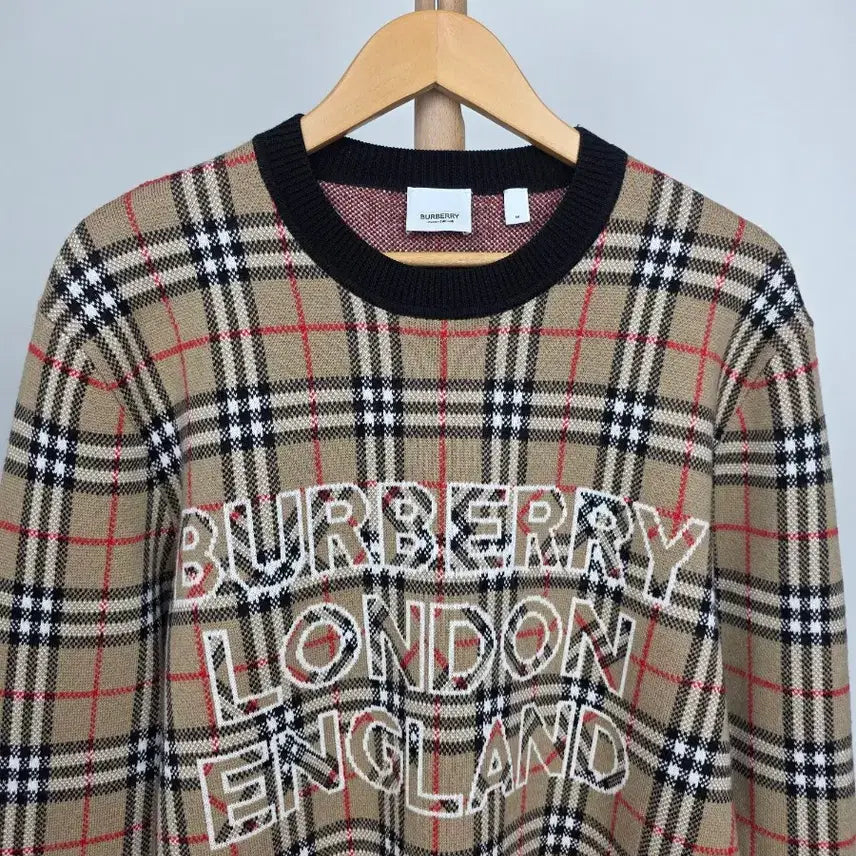 [BUNJANG] Burberry London Jacquard Knit Sweater M / 정품] 버버리 런던 자카드 니트 스웨터  M/ 실착 1회