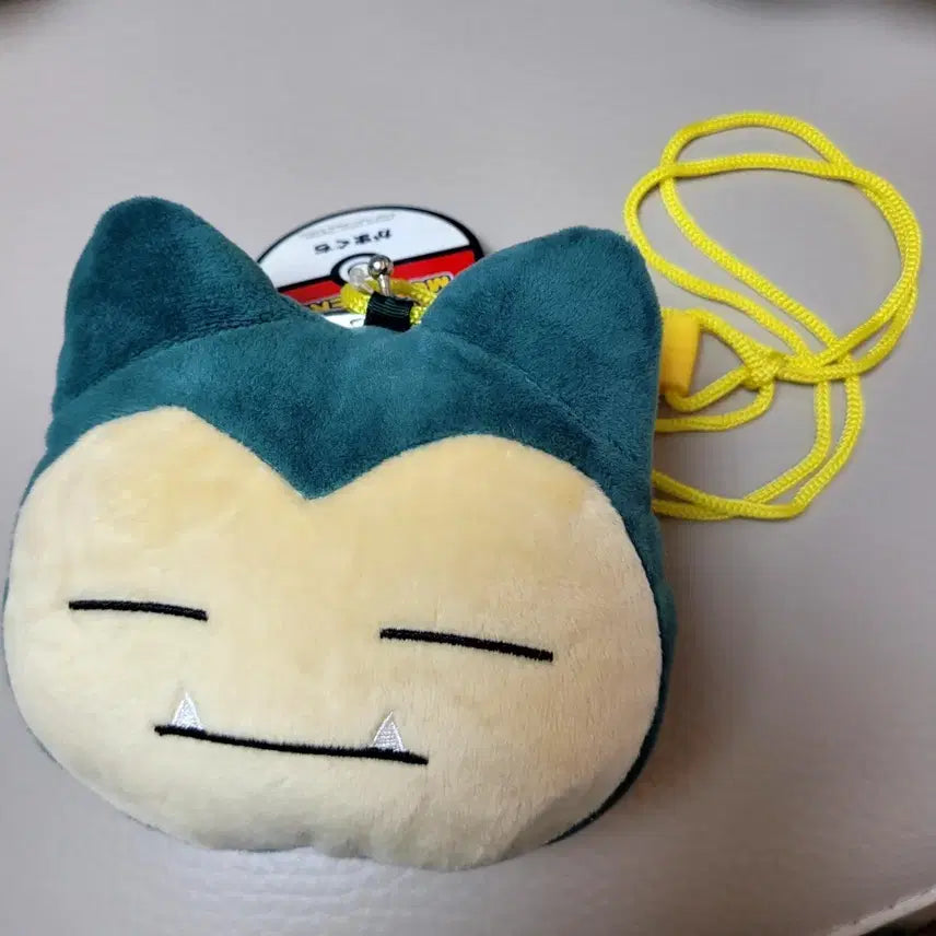 [BUNJANG] Pokemon Snorlax Face Coin Pouch Necklace / 포켓몬스터 잠만보 얼굴 동전지갑 새상품