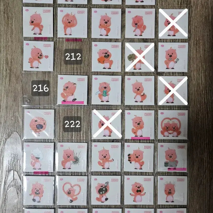 [BUNJANG] Jangmang Rupy TTI BBO Seal Stickers (No. 201-300) / 잔망루피띠부씰(201-300번) 교환및판매