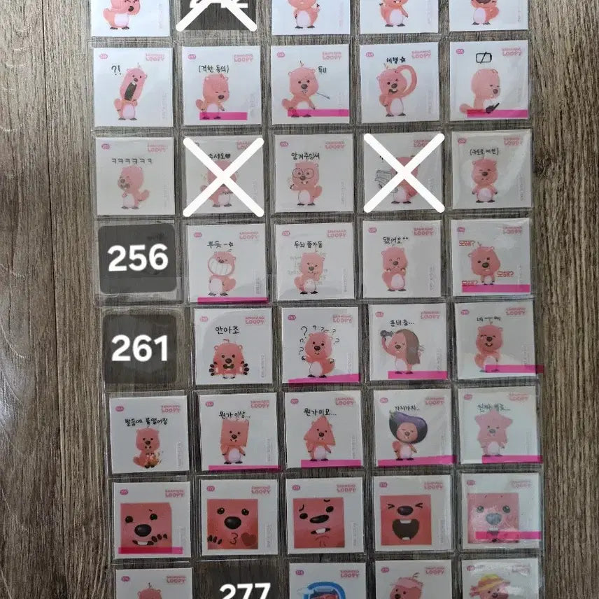 [BUNJANG] Jangmang Rupy TTI BBO Seal Stickers (No. 201-300) / 잔망루피띠부씰(201-300번) 교환및판매