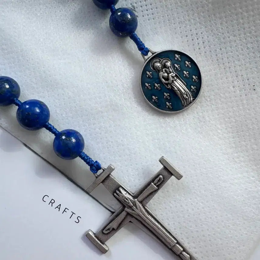 [BUNJANG] Lapis Lazuli Handmade Prayer Beads / 청금석 라피스라줄리 작가 수공예 묵주
