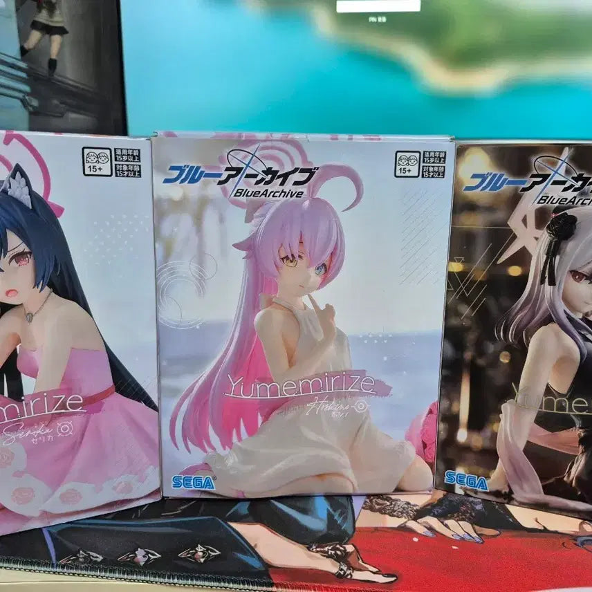 [BUNJANG] Sega Blue Archive Yumemi Rize Figure Set (3 Types) / 세가 블루아카이브 유메미리제 피규어 3종