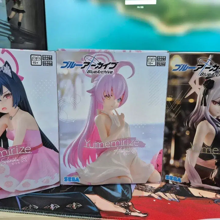[BUNJANG] Sega Blue Archive Yumemi Rize Figure Set (3 Types) / 세가 블루아카이브 유메미리제 피규어 3종