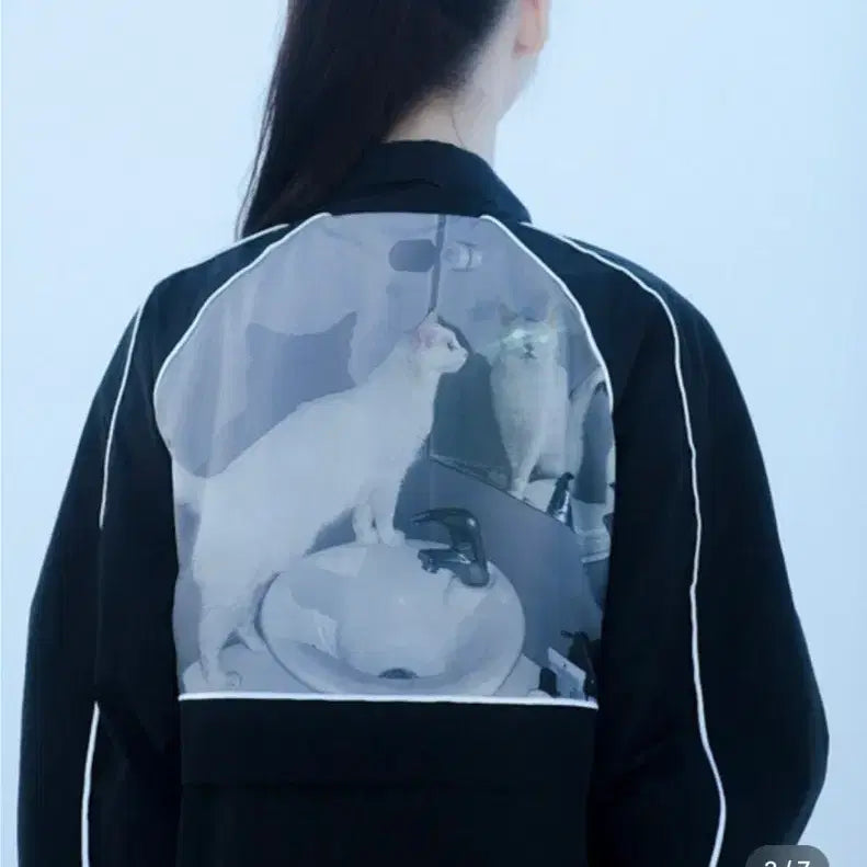 [BUNJANG] Clut Studio Gerbera &amp; Cat Windbreaker / 클럿스튜디오 윈드브레이커 바람막이 클럿스튜디오 거베라 캣 윈드브레이커