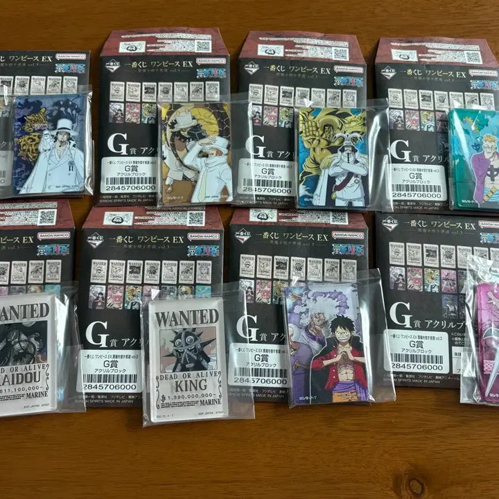 [BUNJANG] One Piece Ichiban Kuji Prize G Acrylic Block Set (8 Types) / 일괄) 원피스 EX 제일복권 G상 아크릴블록 8종세트