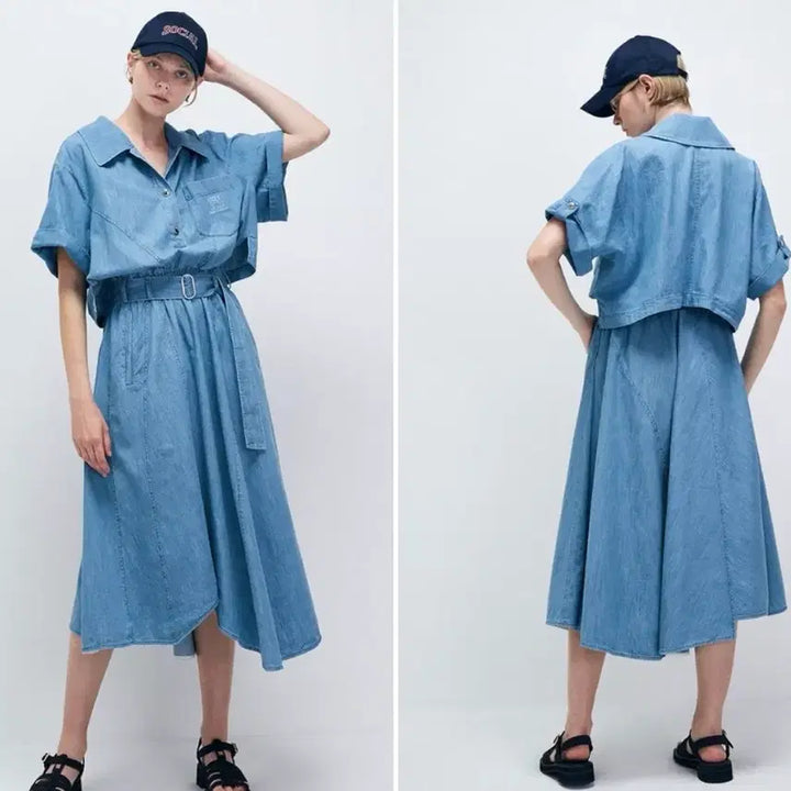 [BUNJANG] System Denim One-Piece Dress (New) / 시스템 데님 청 원피스 (새상품)한섬타임마인막스마라산드로마쥬오브제이미스미