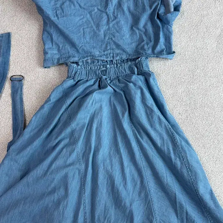 [BUNJANG] System Denim One-Piece Dress (New) / 시스템 데님 청 원피스 (새상품)한섬타임마인막스마라산드로마쥬오브제이미스미