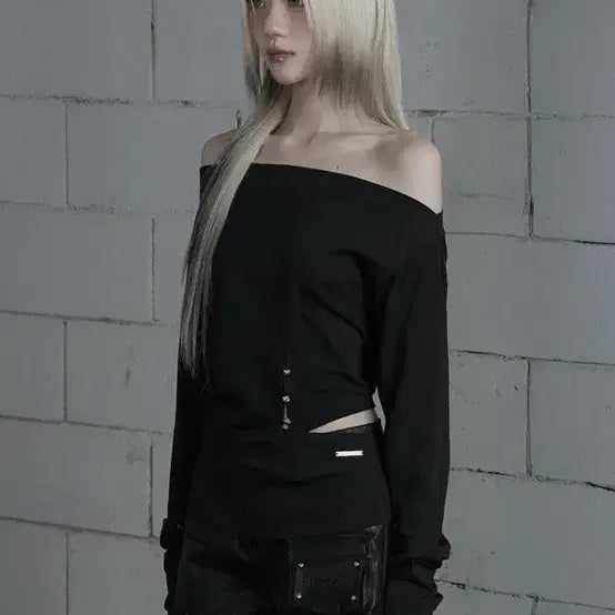 [BUNJANG] Ette Eto Cut-Out Open Long Sleeve / 에트오소메 컷아웃 오픈 롱 슬리브 Cut-Out Open Long Sle
