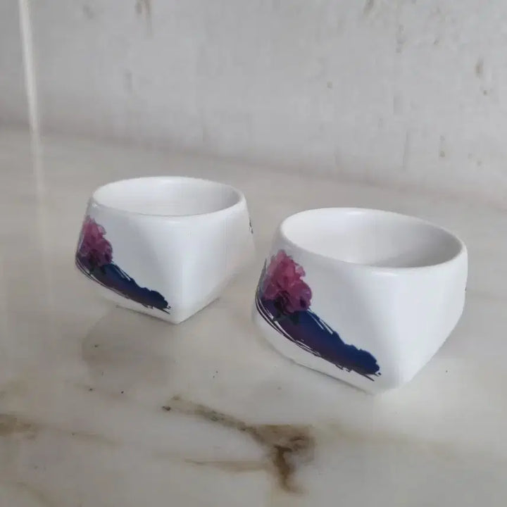 [BUNJANG] FreshTaiwan Sky Lantern Tea/Soju Glass Set (Rare Collectible) / 대만 freshtaiwan 천등 찻잔/소주잔 2개세트 (희귀 오브제)