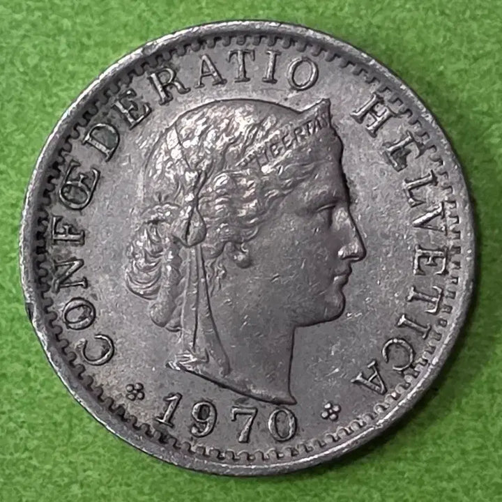 [BUNJANG] 1970 Switzerland 20 Rappen Coin / 1970년 스위스 20라펜 동전 M3074