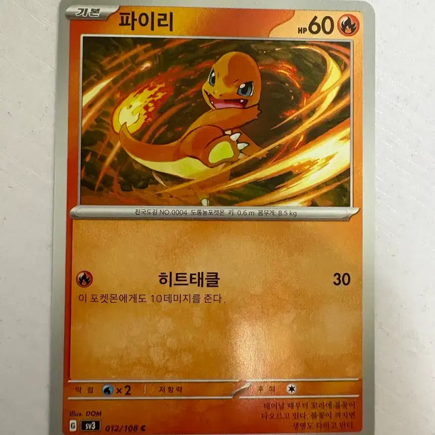 [BUNJANG] Charmander Pokemon Card / [귀여운 포켓몬카드] 파이리