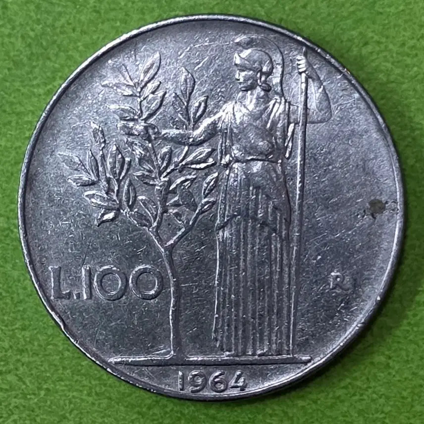 [BUNJANG] 1964 Italy 100 Lire Coin / 1964년 이탈리아 100리라 동전 M3078