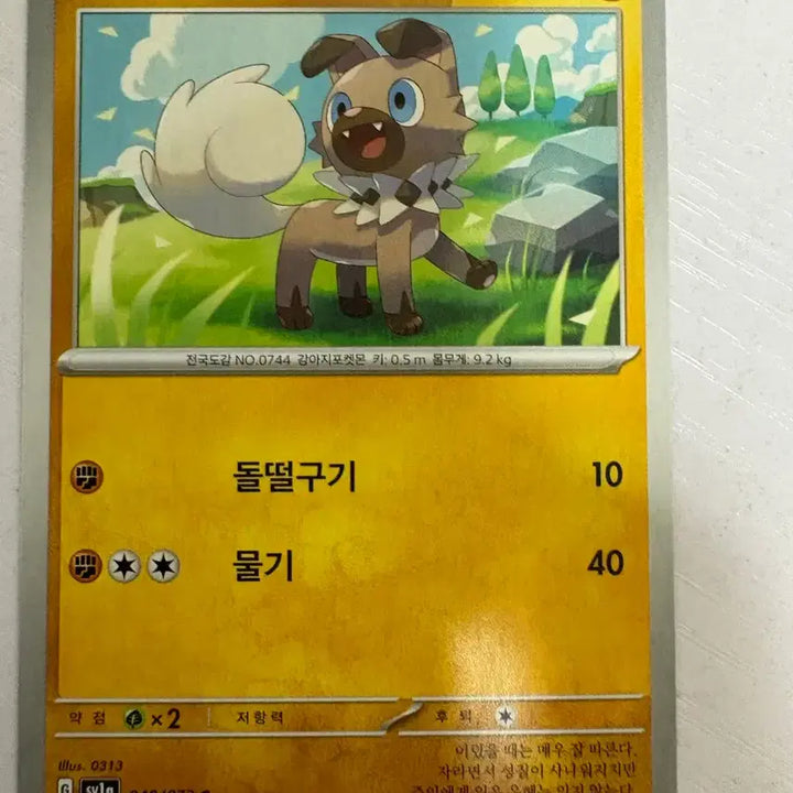 [BUNJANG] Pokemon Card Rockruff / [귀여운 포켓몬카드] 암멍이