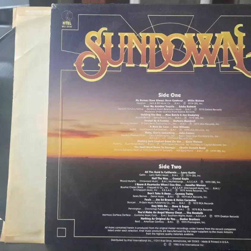 [BUNJANG] Sundown Compilation LP - Various Artists (Nelson et al.) US Pressing / 컴필레이션 LP_Sundown(넬슨외)_US