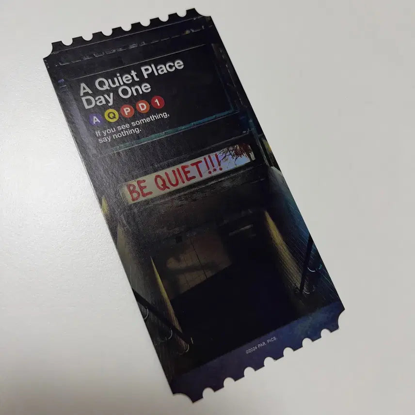[BUNJANG] A Quiet Place: Day One Original Ticket / 콰이어트 플레이스: 첫째 날 오리지널 티켓