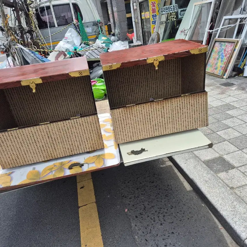 [BUNJANG] Antique Korean Traditional Chest (40x60x50cm) / 40   60   50 센치 옛날반닫이1셋트