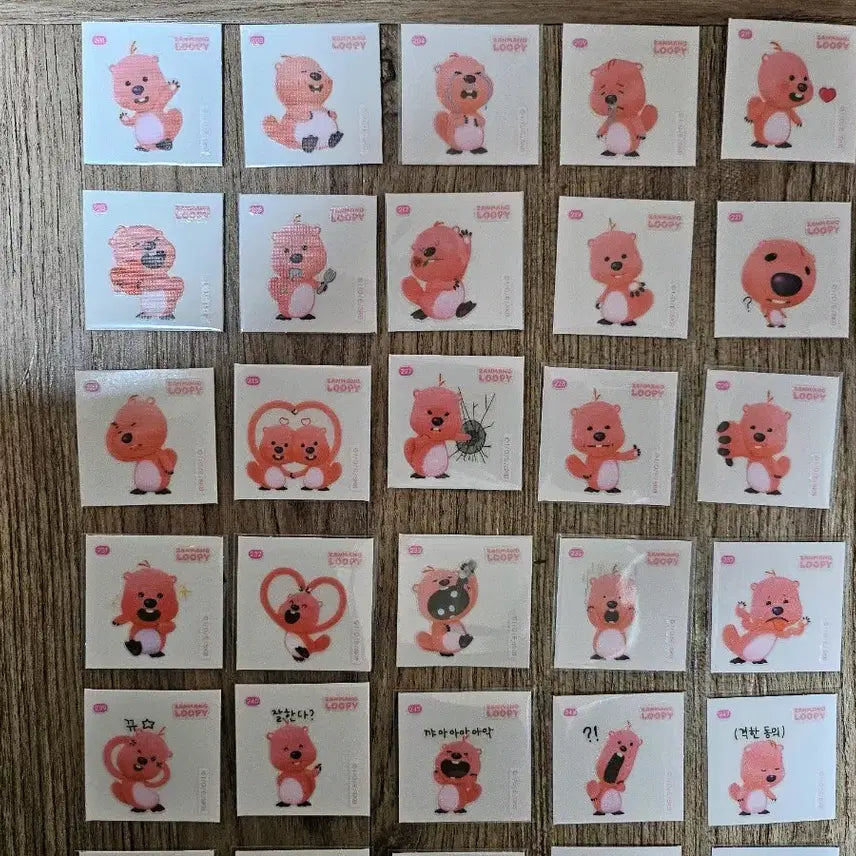 [BUNJANG] Jangmang Luffy Petit Seal Set (201-300) - 50 Variety Bundle / 잔망루피띠부씰(201-300) 50종일괄