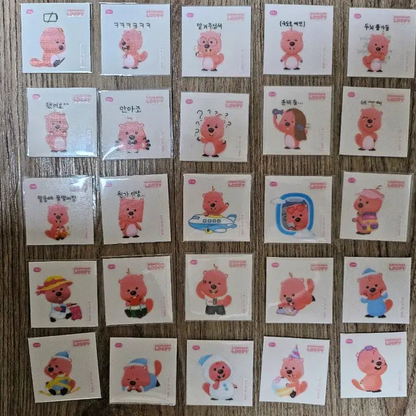 [BUNJANG] Jangmang Luffy Petit Seal Set (201-300) - 50 Variety Bundle / 잔망루피띠부씰(201-300) 50종일괄