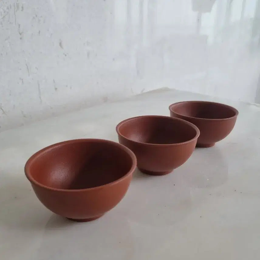 [BUNJANG] Zisha 3-Piece Teacup Set / 자사호 찻잔 (자사배) 자사잔 3인조 세트