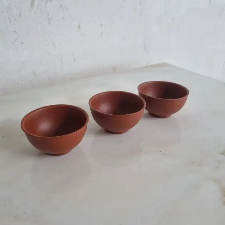 [BUNJANG] Zisha 3-Piece Teacup Set / 자사호 찻잔 (자사배) 자사잔 3인조 세트