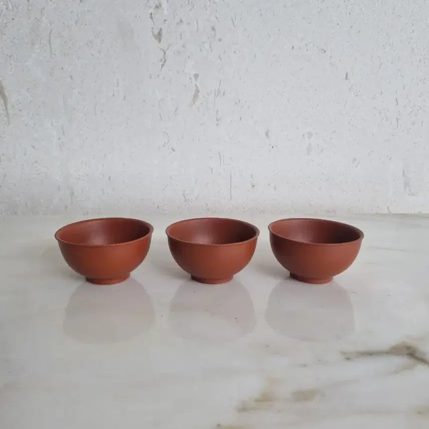 [BUNJANG] Zisha 3-Piece Teacup Set / 자사호 찻잔 (자사배) 자사잔 3인조 세트